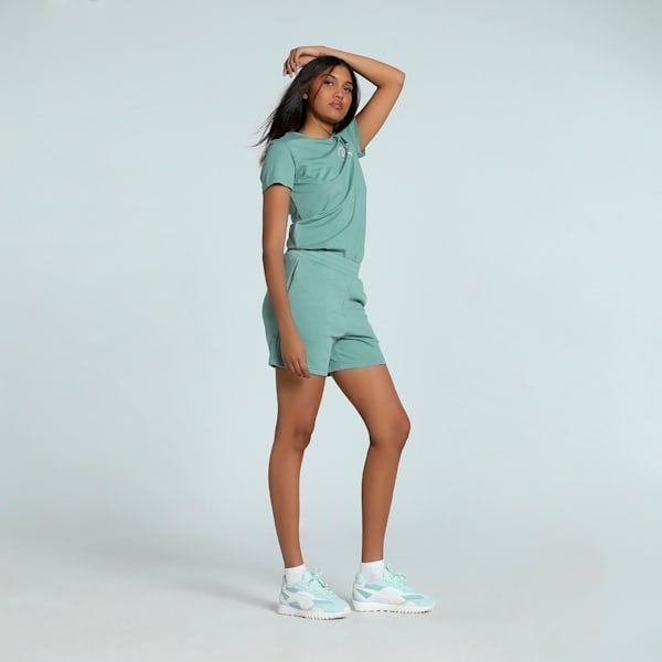 SCRIPT Women's High-Waist 5" Shorts, Green Moon, extralarge-IND